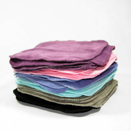 Cotton velour reusable wipes