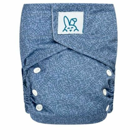 Washable diaper straps (All-in-One) Criss Cross Blue (with built-in insert)