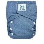 Washable diaper straps (All-in-One) Criss Cross Blue (with built-in insert)- Picture 1