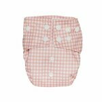 Newborn cloth diaper � Gingham (with built-in insert)- Picture 4